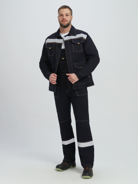 Костюм Троя IMP (тк.Саржа,320) п/к, т.синий/бежевый