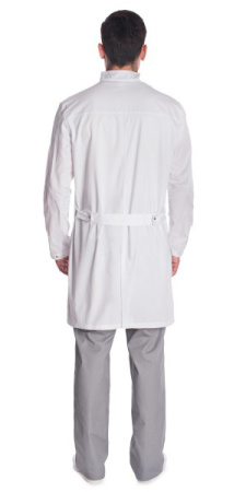 Халат "Элит" медицинский мужской, белый + серый