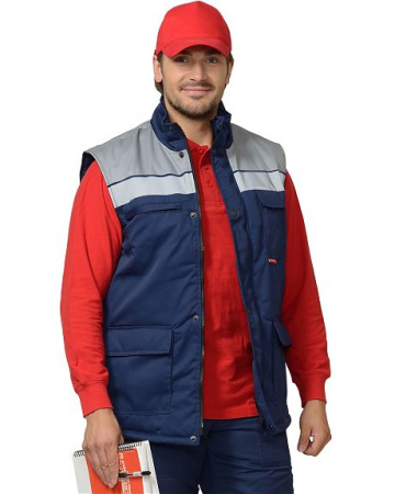 Жилет "СПЕЦ", синий/серый