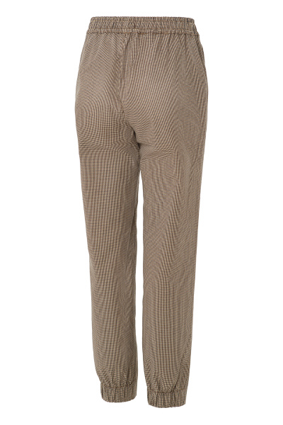Брюки РИСТРЕТТО ТЕСТИ джоггеры женские клетка беж/шоколад