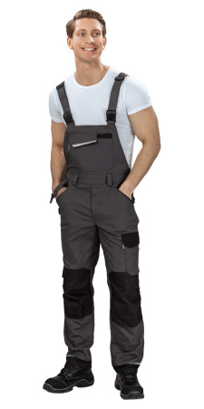 Полукомбинезон мужской "Сюрвейер" тёмно-серый/чёрный