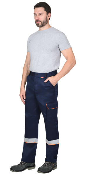 Костюм "ПРАКТИК", куртка, брюки синий с черным СОП