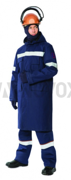 Плащ термостойкий Энергия. Модель Пву-1 (45,3 кал/кв.см), т.синий