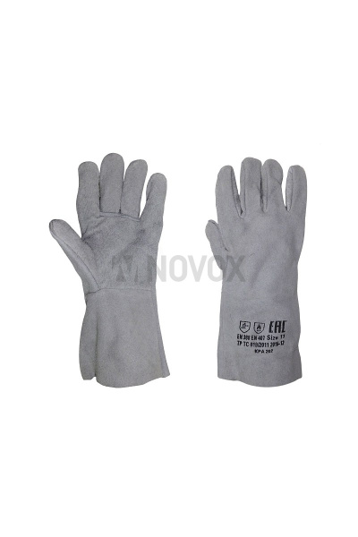 Краги рабочие "Труд" спилковые цвет серый