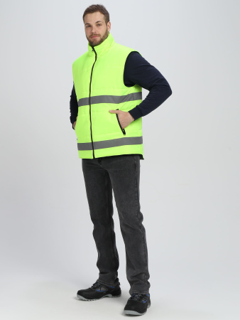Жилет утепленный сигнальный "Ярксион" СОП (тк.OxLine,90), лимонный