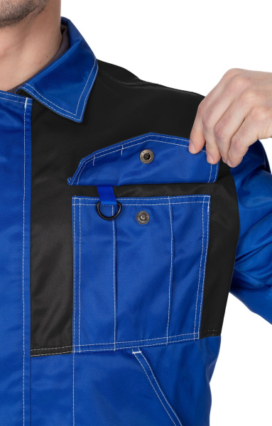 Костюм мужской "MARS" (МАРС), куртка, п/к,  василек с черным