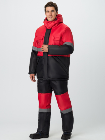 Костюм зимний "Мегрес-2" СОП (тк.OxLine,90) п/к, красный/черный