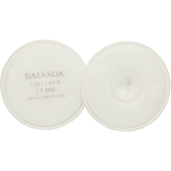 Фильтр для защиты от твердых и жидких частиц BAIANDA 1201 P3R РОЗ (2 шт.) 