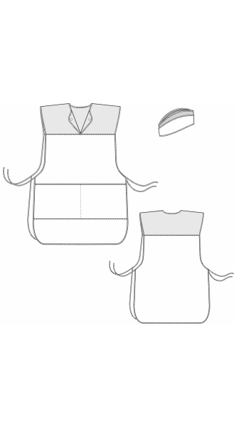 Комплект "Людмила" (фартук + пилотка) бордо