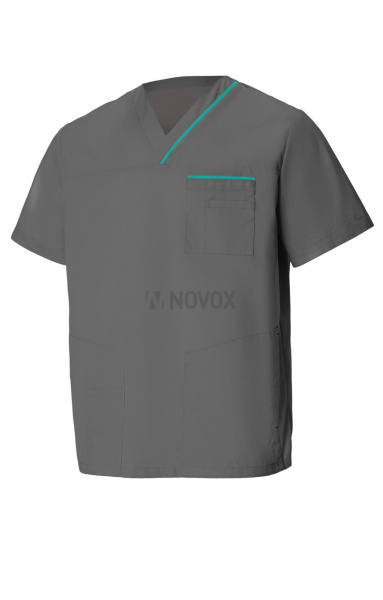 Куртка LINDRED (ЛИНДРЕД) ОРИОН короткий рукав мужская серая морская волна