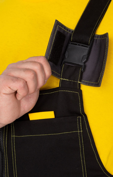 Костюм Профессионал-2 GENESIS (Генезис), куртка, п/к, черный-графит-желтый