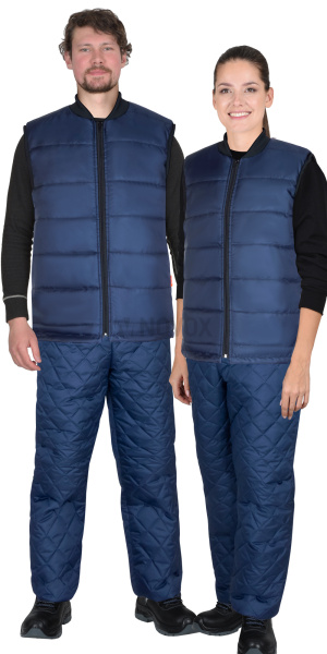 Жилет утепленный МИШЛЕН универсальный тёмно-синий на подкладке