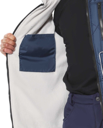 Жилет ЕВРОПА удлиненный (на подкладке флис) синий