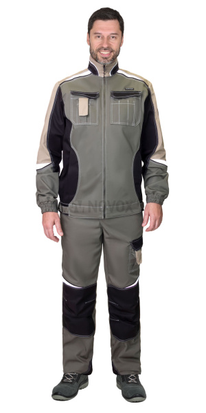 Куртка "КАСПИЙ", оливковый с черным и песочным СОП. тк.Rodos