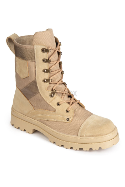 Ботинки БУТЕКС ОХРАННИКА с высокими берцами комбинированные натуральная бахтармяная кожа/Оксфорд мод