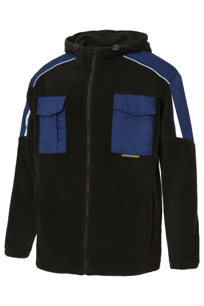 Толстовка Статус (STATUS) комбинированная т.синяя/черная с капюшоном