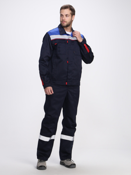 Костюм Фаворит-2 СОП UZ (тк.Смесовая,210) п/к, т.синий/васильковый/красный