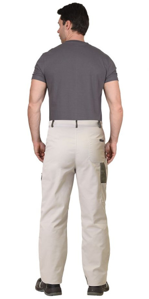 Брюки «КАСПИЙ», молочный с оливой и песочным и СОП тк.Rodos