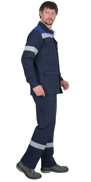 Костюм "СУРГУТ-РОСС" куртка, п/к антистат МВО, т.синий/василек
