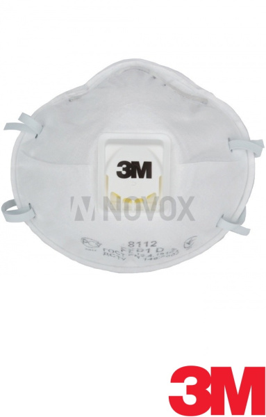 Полумаска фильтрующая (респиратор) противоаэрозольная с клапаном выдоха 3M 8112 FFP1 NR D