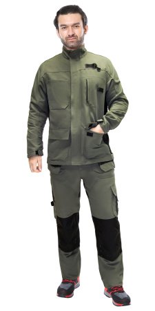 Костюм "Тритон" куртка, брюки хаки с черным, тк. Кошачий глаз