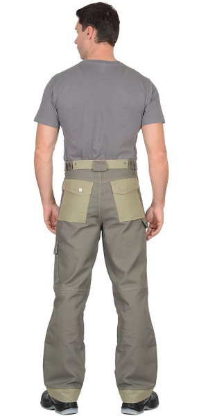 Брюки "ВЕСТ-ВОРК" т.оливковый со св.оливковым пл. 275 г/кв.м