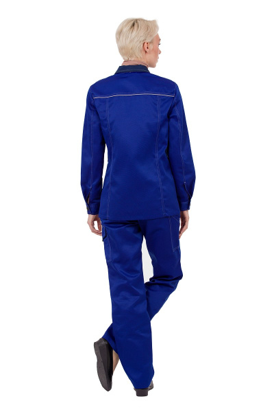 Костюм женский "Страйк", куртка, брюки, цвет василек/темно-синий