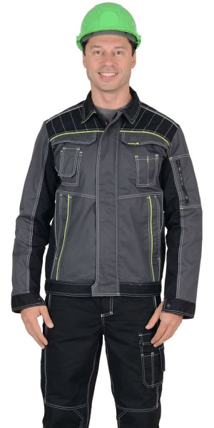 Куртка "Престиж" кор., т.серая с лимонным кантом (ЧЗ)