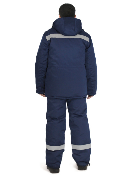 Костюм "Мастер Плюс" утепленный т/син. (куртка+п/к), тк. смесовая, с СОП