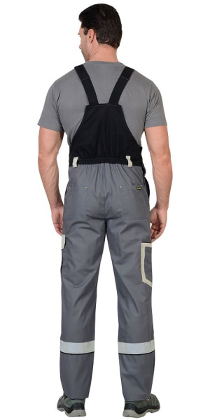 Костюм "БОСТОН" куртка кор., п/к, ср.серый с молочным и черным