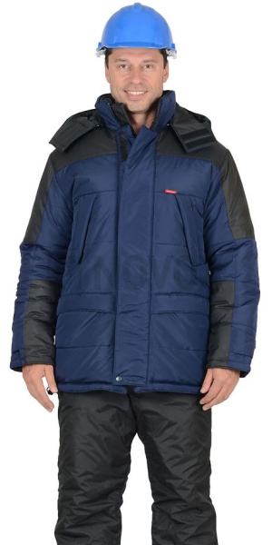 Куртка "ЕВРОПА", зимняя, т.синий/черный