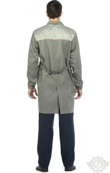 Халат "Профессионал" мужской темно-серый со светло-серым