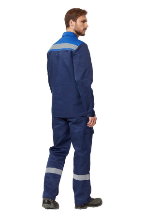 Костюм  "Профи 1", куртка, брюки, цвет василек/темно-синий