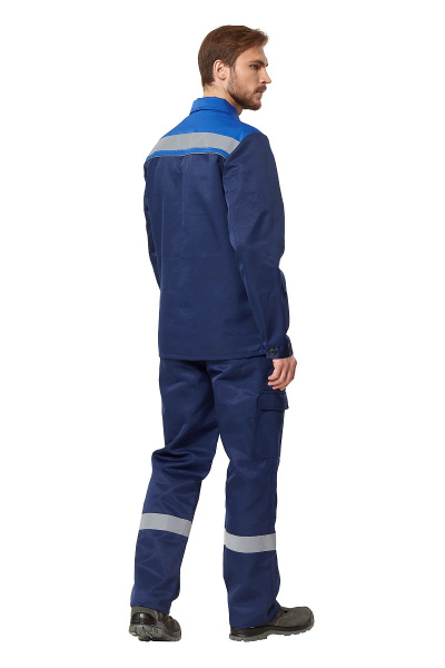 Костюм  "Профи 1", куртка, брюки, цвет василек/темно-синий