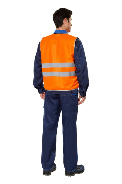 Жилет сигнальный с 2 СОП цвет оранжевый
