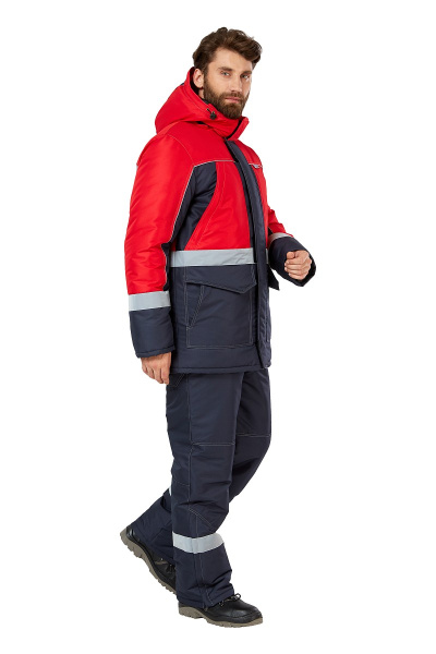 Куртка рабочая мужская зимняя "Сунтар" цвет темно-синий/красный
