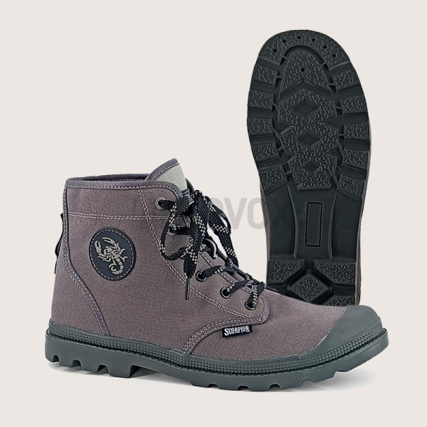 Кеды высокие Скорпион Комфорт ПУ-Р (арт.1650), серый, тк. CANVAS