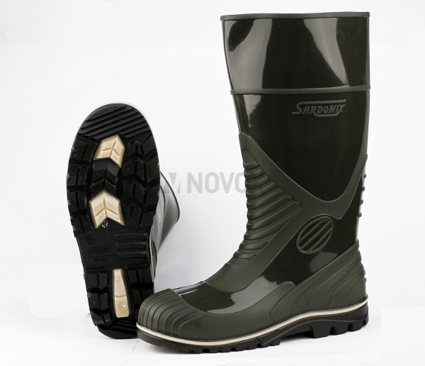 Сапоги высокие ПВХ МБС КЩС с мет.подноском (SARDONIX) мужские оливковые (в уп.6 пар)