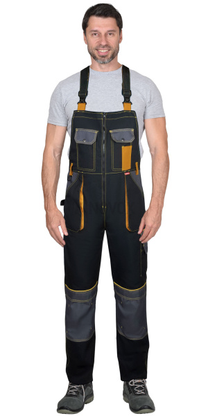 Полукомбинезон АГАТ черный с темно-серым