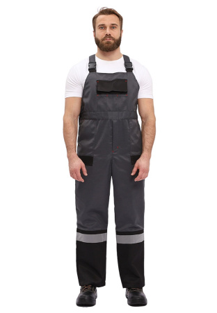 Костюм "РЕСПЕКТ" куртка, п/к, цвет: СЕРЫЙ/ЧЕРНЫЙ