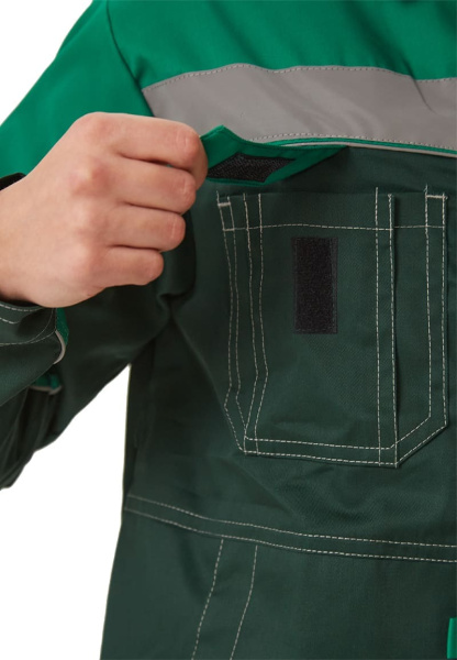 Костюм рабочий "Рольф", цвет т. зеленый/св. зеленый, куртка, п/к
