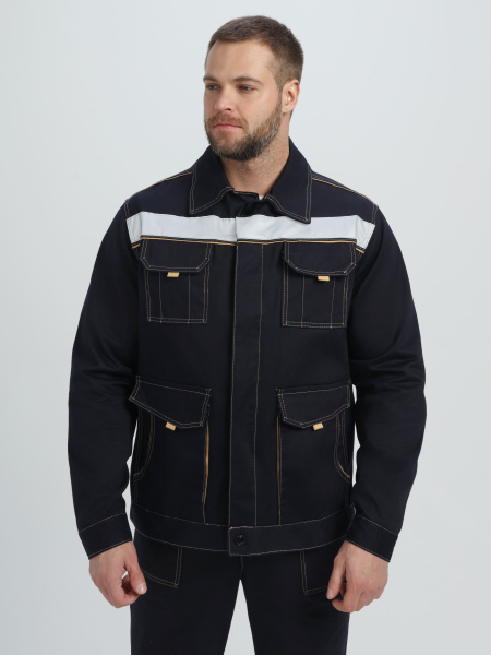 Костюм Троя IMP (тк.Саржа,320) п/к, т.синий/бежевый