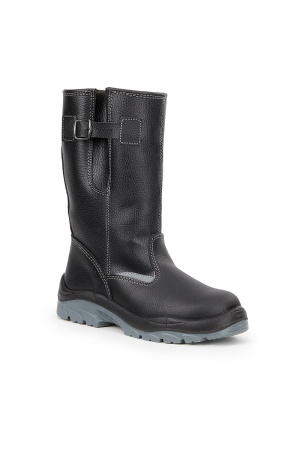 Сапоги летние "Комфорт-К" кожаные, МП, ПУ/ТПУ, цвет черный