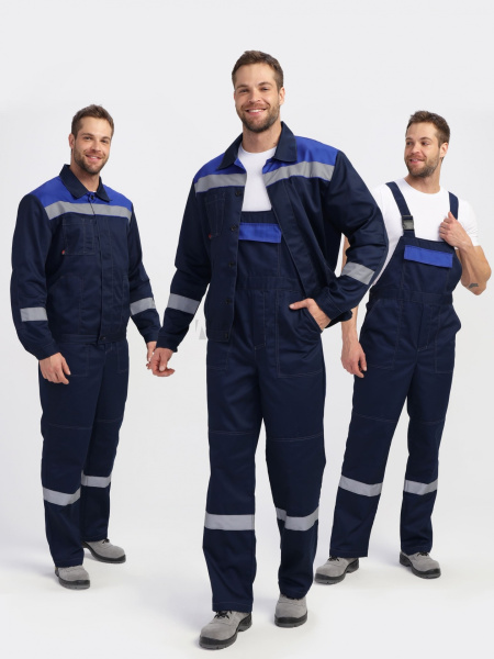 Костюм "Лигор-2" Премиум СОП (тк.Смесовая,240) п/к, т.синий/васильковый