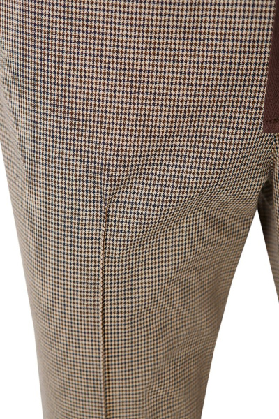 Брюки РИСТРЕТТО ТЕСТИ джоггеры клетка беж/шоколад