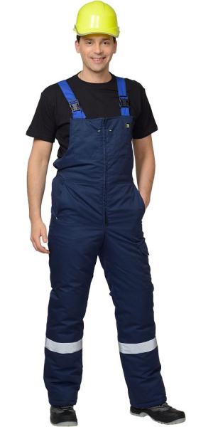 Костюм зимний "БОСТОН" куртка, п/к, т.синий/василек/черный