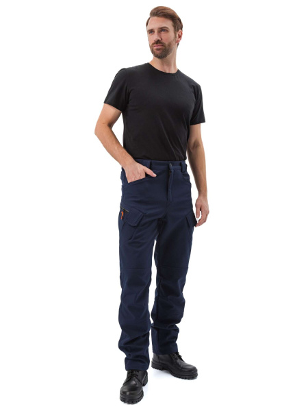 Костюм "ВЕПРЬ" куртка/брюки, цвет: т.синий, ткань: Софтшелл