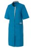 Халат ЭВЕЛИН с коротким рукавом женский бирюза/светло-серый