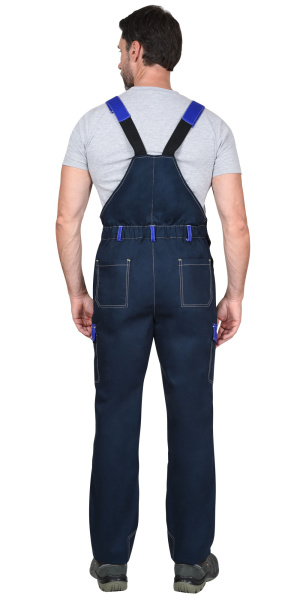 Костюм "КАРАТ-РОСС" куртка (чз), п/к, темно-синий с васильковым