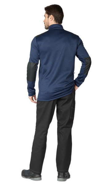 Куртка "Валма" трикотажная синий меланж/чёрный